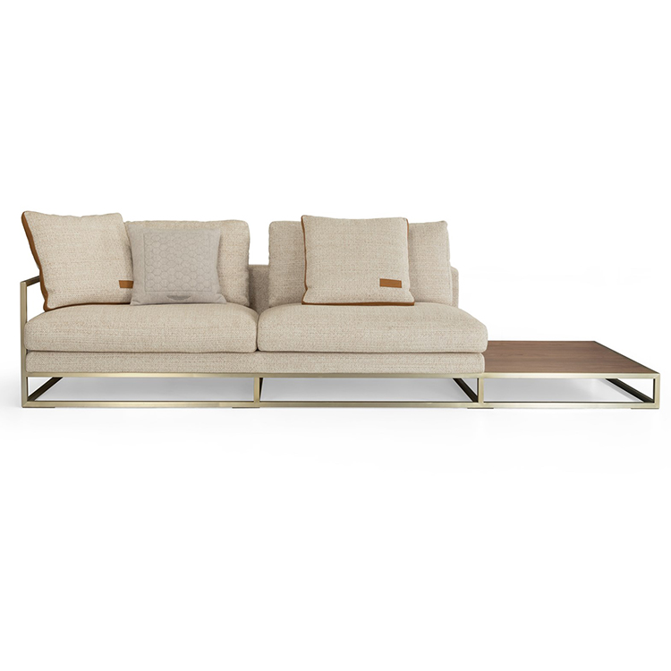 意大利阿斯頓馬丁Italy Aston Martin V210-L Sofa? 不銹鋼實木沙發(fā)茶幾一體組合家具 布藝真皮