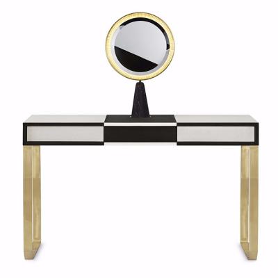 意大利Gallotti&Radice Pietro Russo SELENE Dresser 梳妝臺(tái)黃銅金屬不銹鋼大理石實(shí)木鍍金