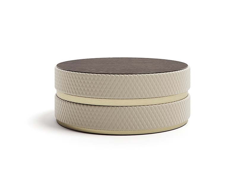 意大利 capital collection COOKIE 曲奇50茶幾  不銹鋼亮面反光鏡面金色布藝大理石實木凳子墩子腳踏