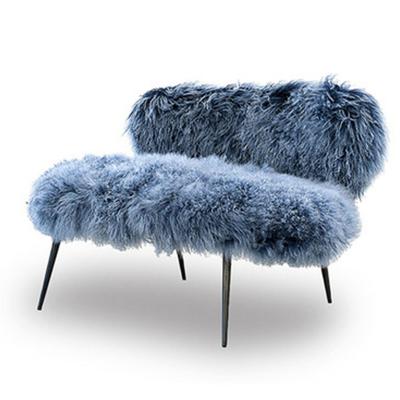 有大小款意大利Baxter MAMA NEPA 教母設(shè)計師Paola Navone 巴克斯特 羊毛絨絨羊絨雙人長椅椅子搖椅