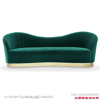 三人座  四人座 不銹鋼電鍍五金包腳 多人沙發(fā)北歐設(shè)計(jì)師 高端定制家具