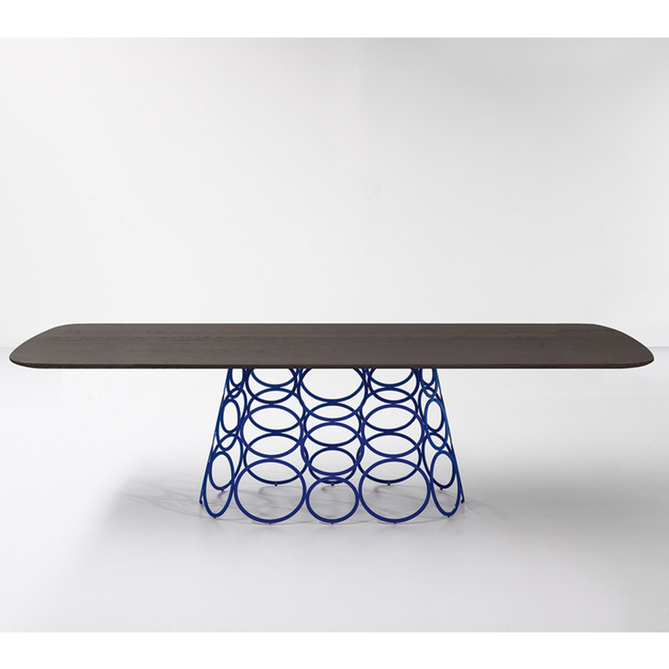 HULAHOOP 桌子 餐桌 圓桌 會議桌 家用酒店會所 五金鐵藝不銹鋼電鍍實(shí)木大理石桌面