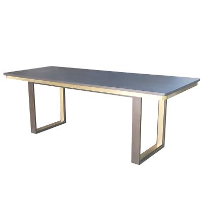 意式輕奢 后現(xiàn)代設(shè)計師 金色餐桌大班桌會議 客廳酒店會所 工作桌臺