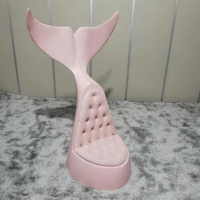 顏色可定制 粉紅色 玻璃鋼 鯨魚尾巴 休閑椅 酒店設計師藝術家具