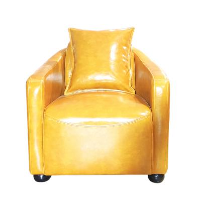 意式歐式后現(xiàn)代極簡 酒店會(huì)所 皮藝 單人位沙發(fā)酒吧咖啡廳沙發(fā)