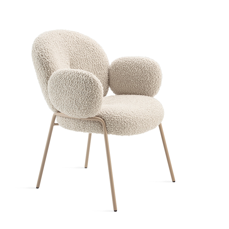 意大利Hanne Willmann娜娜弗賴夫拉椅子NANA Freifrau chair 極簡輕奢不銹鋼餐椅無扶手