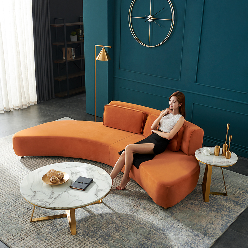 意大利Gallotti&Radice設(shè)計(jì)師馬西莫 奧德麗弧形異型客廳酒店大小戶(hù)型多人位沙發(fā)