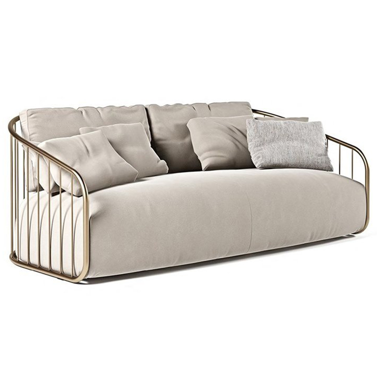 Formitalia查爾斯頓輪 CHARLESTON ROUND沙發(fā)不銹鋼金色裝飾沙發(fā)床 休閑椅 雙人位情侶沙發(fā)