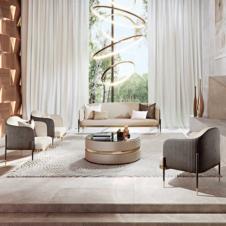 意大利Capital Collection牛津扶手椅沙發(fā)五金簡(jiǎn)潔輕奢家具