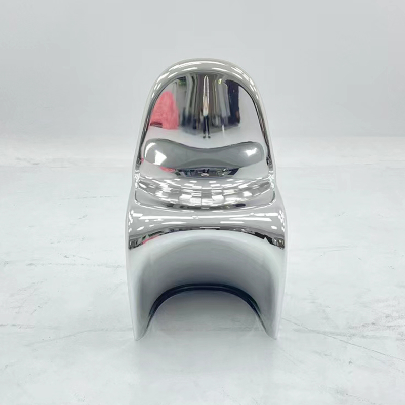 意式設(shè)計師玻璃鋼電鍍 美人椅戶外水晶洽談椅S形網(wǎng)紅餐廳單人餐椅