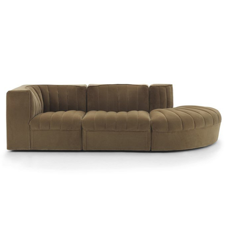 2022年新品 意大利設(shè)計師蒂托 9000扶手半圓轉(zhuǎn)角多人位弧形沙發(fā)椅 酒店會所豪宅家具定制