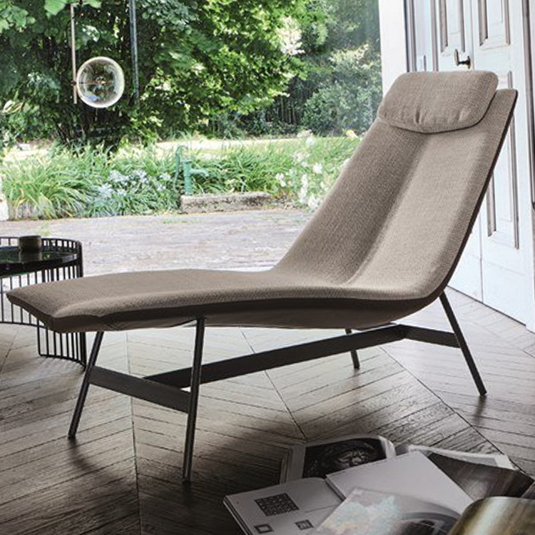 意大利Bonaldo  博納爾多因斯安樂(lè)椅  ALPILLES  Easy chair躺椅 桌子酒店會(huì)所家用商用五金不銹鋼軟包貴妃沙發(fā)椅