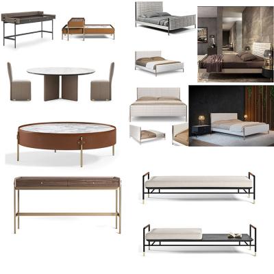 五款: 意大利阿斯頓·馬丁書桌desk 茶幾 寫字臺(tái) 組合角幾邊幾 不銹鋼五金鍍金  實(shí)木室內(nèi)