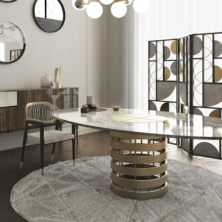 羅薩托Hangar Design康拉德桌子 不銹鋼實(shí)木大理石五金餐桌辦公桌大班桌 ROSSATO CONRAD Table