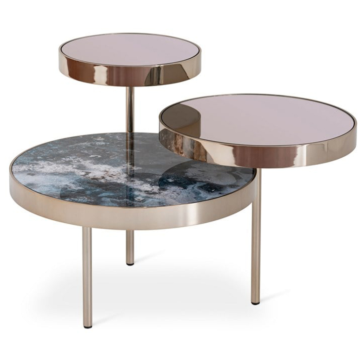 兩款意大利新品 Sicis TRAY BORGIA 圓形茶幾組裝多層展示階梯邊幾Massimiliano Raggi