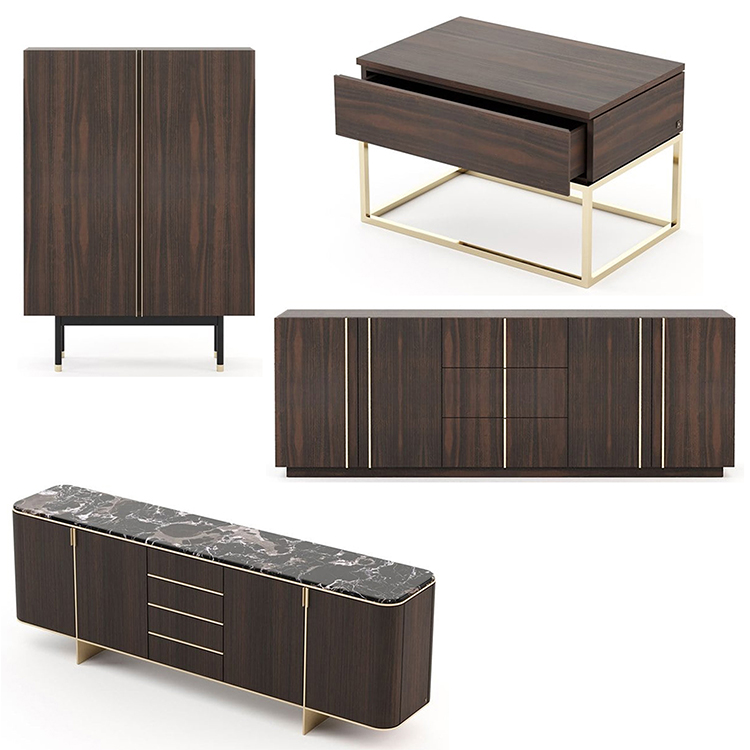 四款 Laskasas 葡萄牙復(fù)古 電視柜床頭柜 酒柜  邊桌 大理石實(shí)木不銹鋼