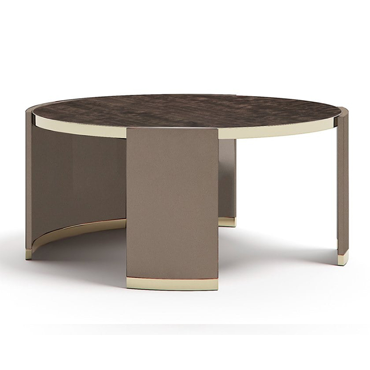 3款意大利Capital Collection設(shè)計師BOATTOMARTINO不銹鋼鍍色輕奢茶幾 組拼大理石