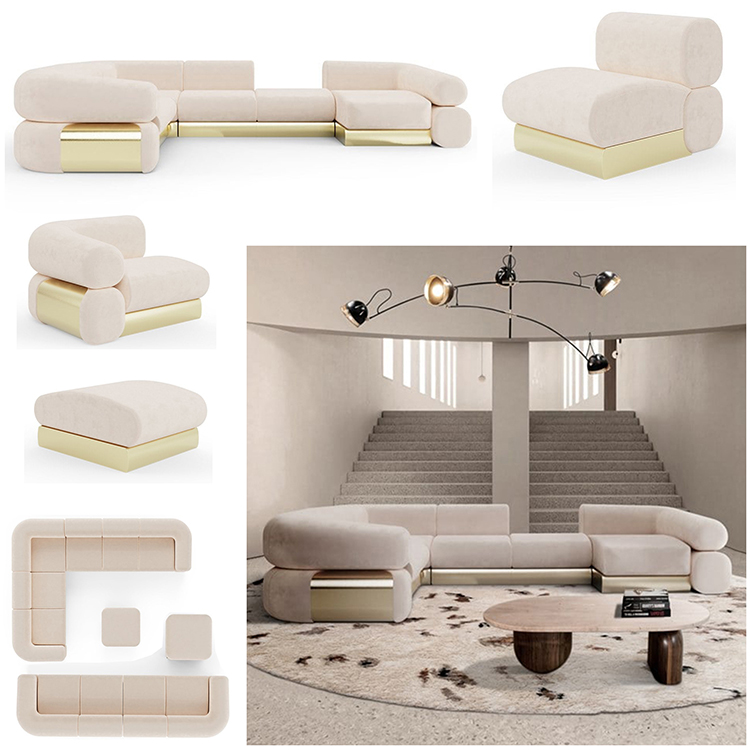 兩款2023年新款 意大利Opepe設(shè)計(jì) Essential FITZGERALD  sofa 輕奢組合單人雙人多人沙發(fā)