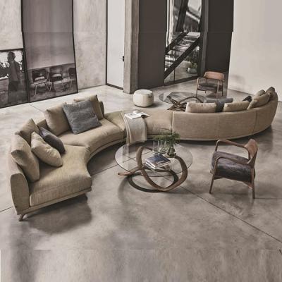 兩款2023年Flou弗洛無扶手組合沙發(fā)Emanuela Garbin S字形蛇形圓弧Porada