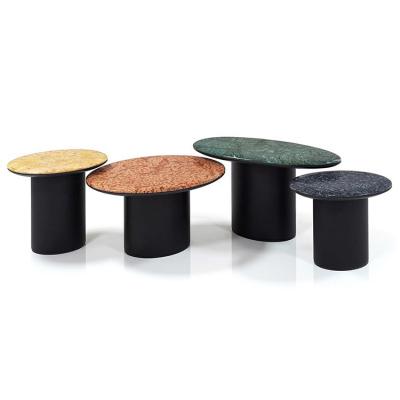 三款茶幾Porada意大利Flou弗洛Luca Nichetto 不銹鋼Contromano大理石圓形方形邊幾