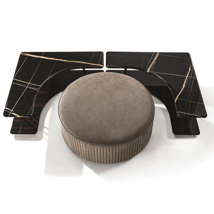 3款Longhi意大利Carlo Ballabio不銹鋼茶幾Giorgetti邊幾 墻角組合疊層多層角幾