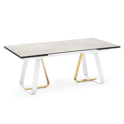 6款Nube異形不銹鋼玻璃鋼Gino Carollo實木餐長桌子Scandal圓形鍍金圓形餐桌