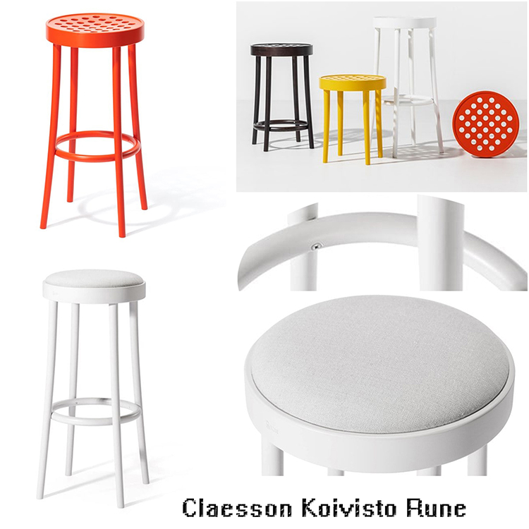 3款TON吧椅Tom Dixon五金實木腳架Claesson Koivisto Rune吧椅高腳凳子孔形椅