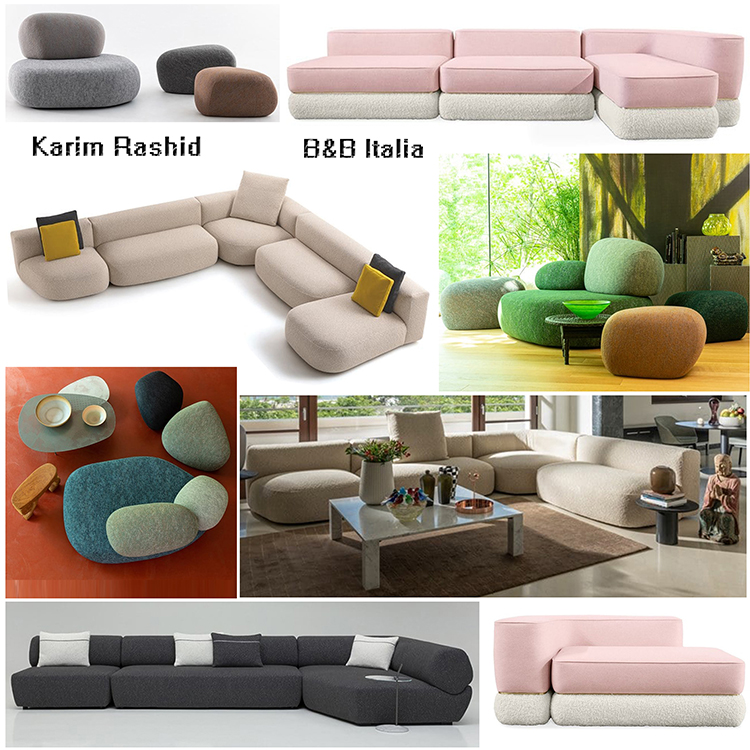 3款BEB意大利Karim Rashid方塊形單人多人沙發(fā)少女Yabu Pushelberg細(xì)長條沙發(fā)