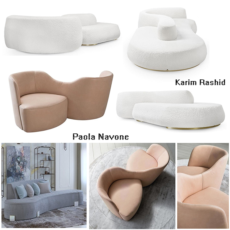 3款S形蛇形半圓弧度Paola Navone中央島沙發(fā)Karim Rashid公共場所Essential