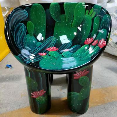 20款玻璃鋼實物 西班牙設(shè)計長椅長凳彩繪大理石飾物花瓶金龜小熊向日葵