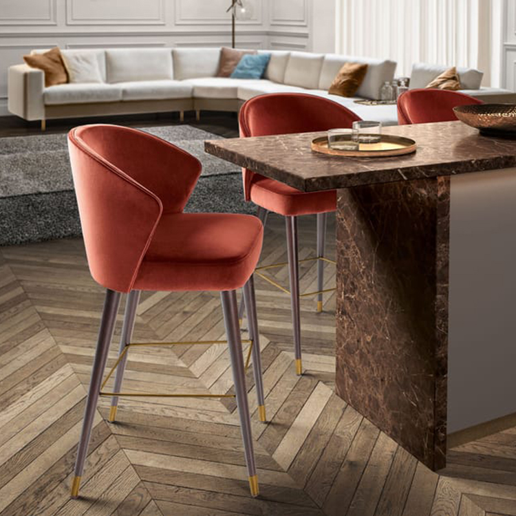 6款2024年意大利木做吧椅高腳酒吧凳子Yago Sarri五金實木家具Francesc Rifé黃銅吧凳