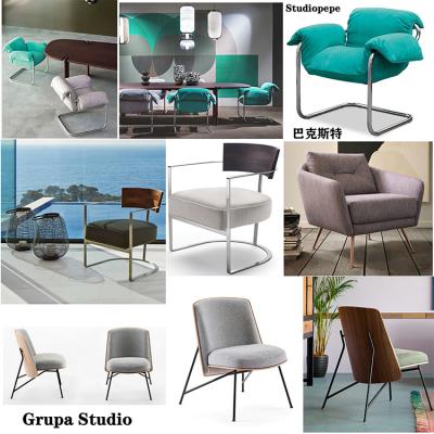12款Flexform休閑椅Antonio Citterio扶手椅BAXTER巴克斯特Studiopepe不銹鋼實(shí)木小號小款椅