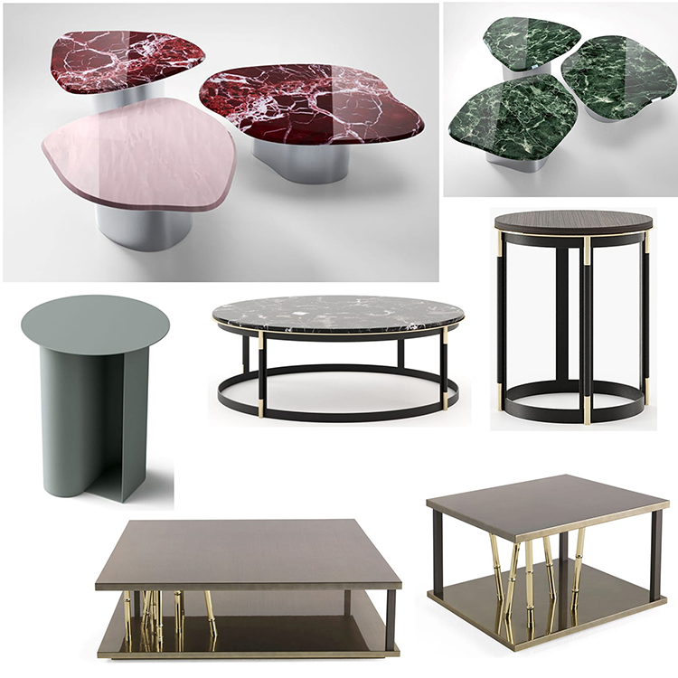 2024年新款角幾六款Stefano Spessotto高腳邊幾高腳Wittmann吧桌Laskasas輕奢五金家具