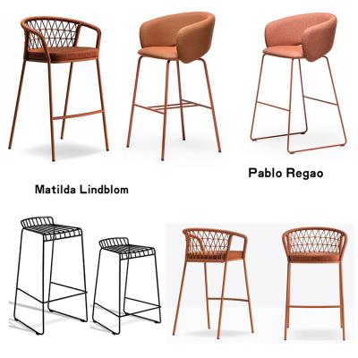 2024年8款新品五金Peter Fehrentz軟體Christian Stoffel吧椅Pedrali鐵藝實木圓高腳吧椅凳子