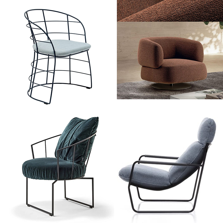 十款新品休閑椅Porada沙發(fā)小號Mauro Lipparini木金屬軟體Alain Gilles單人位扶手椅