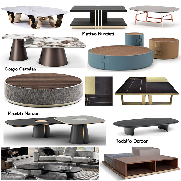 新款十款新品茶幾 不僅有Minotti的美觀且奢華時尚 還有Turri略帶的柔軟