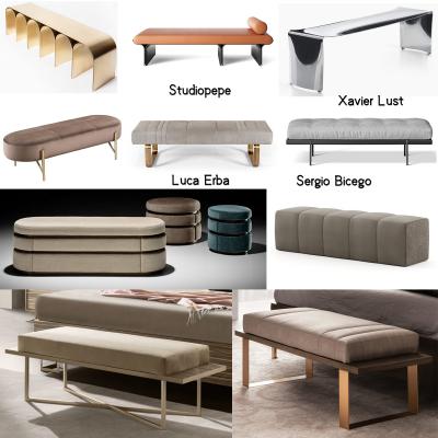 十款意大利Bonaldo設(shè)計流線型金拱門輕奢家居 Luca Erba意式英菲尼迪床頭長凳