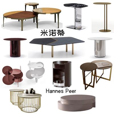 2026十款國際新品茶幾Minotti米洛提新秀設計師Hannes Peer 一物多用床頭柜食物餐車