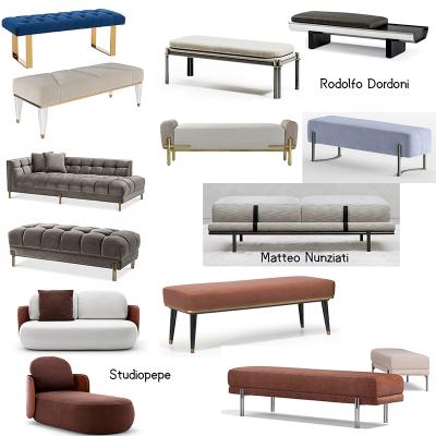 Minotti米洛提設(shè)計11款室內(nèi)外長椅 Matteo Nunziati輕奢極簡床頭長凳服裝店換鞋
