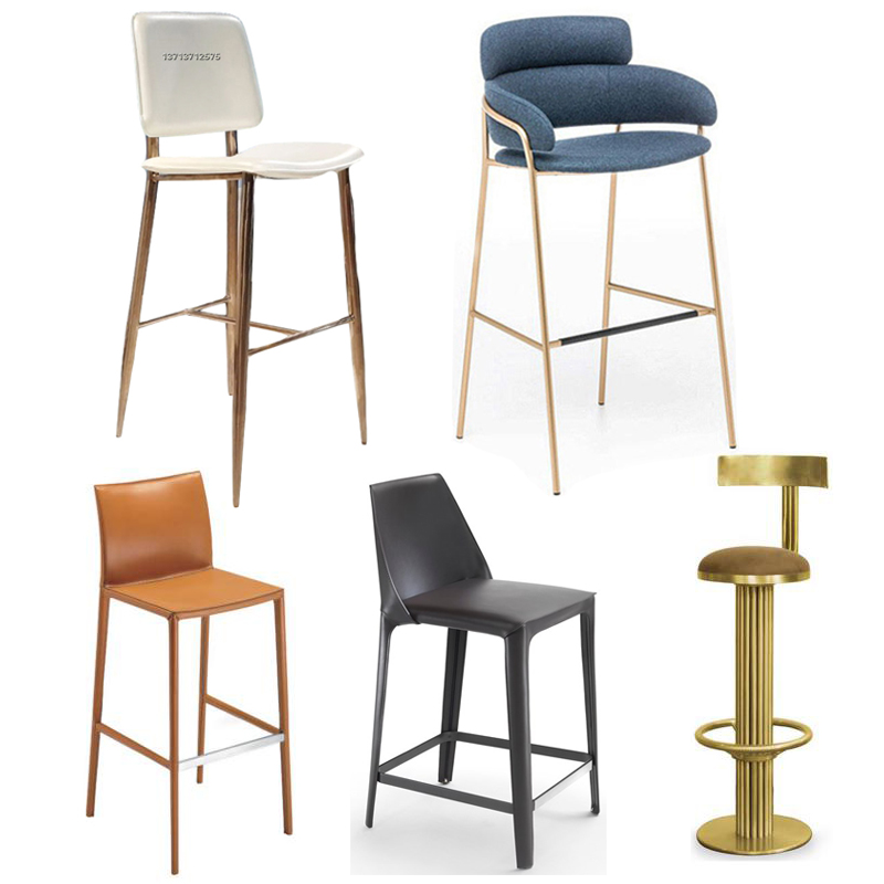 新七款Carlo Colombo國際設(shè)計師米杰JOE高腳吧椅異形方腳酒店會所硬皮軟皮馬鞍椅吧椅高腳酒吧椅 Roberto Barbieri