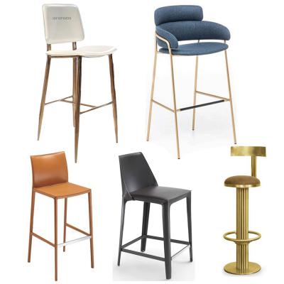 新七款Carlo Colombo國際設計師米杰JOE高腳吧椅異形方腳酒店會所硬皮軟皮馬鞍椅吧椅高腳酒吧椅 Roberto Barbieri