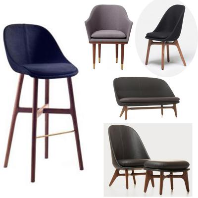 6款胡如珊Neri&Hu郭錫恩實木酒吧椅吧凳  會所酒店吧椅咖啡店高腳椅 Design and Research Office世界知名華人建筑師