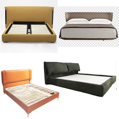 4款 意大利B&B 艾麗斯床Gabriele ALYS bed 皮質(zhì)異形床鋪實物馬鞍皮酒店會所別墅高檔家私