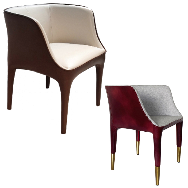 2款意大利DIANA黛安娜餐椅子極簡(jiǎn)Carlo Colombo吉奧熱蒂戴安娜扶手椅餐椅 洽談椅不變形超纖皮西皮皮革布藝椅子