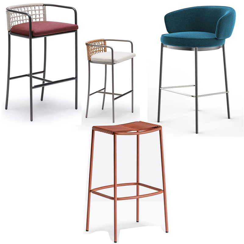 8款吧椅Naoto Fukasawa 意大利BEB 鳳蝶凳子高腳椅 五金不銹鋼腳 蝴蝶靠背椅深澤直人設(shè)計