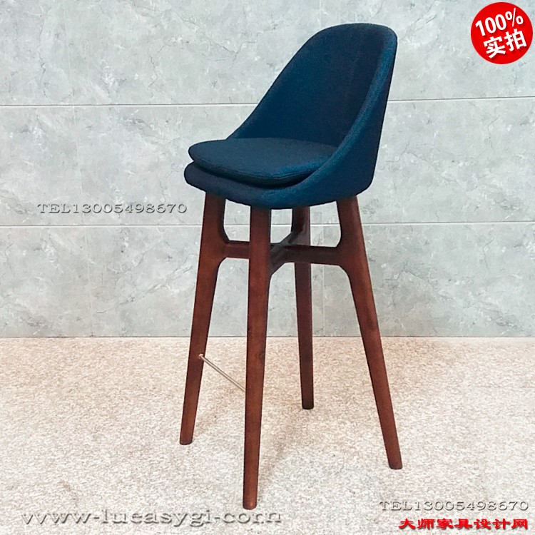 實物實木酒吧椅 吧凳 會所酒店吧椅咖啡店高腳椅 美國設(shè)計上海設(shè)計華人設(shè)計