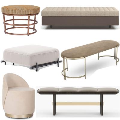 Turri 10款新品意大利Longhi設(shè)計長 凳子Matteo Nunziati實木床頭椅室內(nèi)外凳