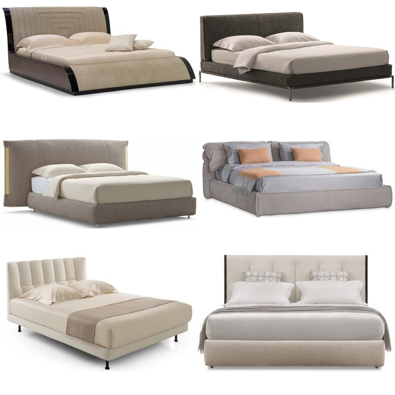 Flou十款Carlo Colombo床鋪意大利弗洛BAXTER五金軟包床鋪輕奢意式極簡軟床