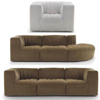 意大利arflex 設(shè)計(jì)師Tito Agnoli蒂托 9000扶手單人位沙發(fā)椅三人拐角 酒店會(huì)所豪宅家具定制