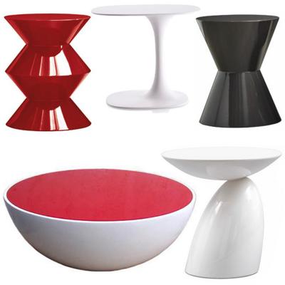 五款意大利家具 Minotti Cesar Side table 塞薩爾茶幾 玻璃鋼邊幾茶幾三截裝飾品